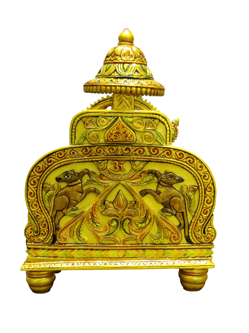 Royal Yellow Marble Lord Ganesha Idol – Luxury Divine Blessings