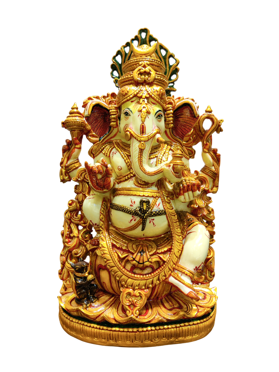 Royal Lord Ganesha Idol – Premium Decorative Murti