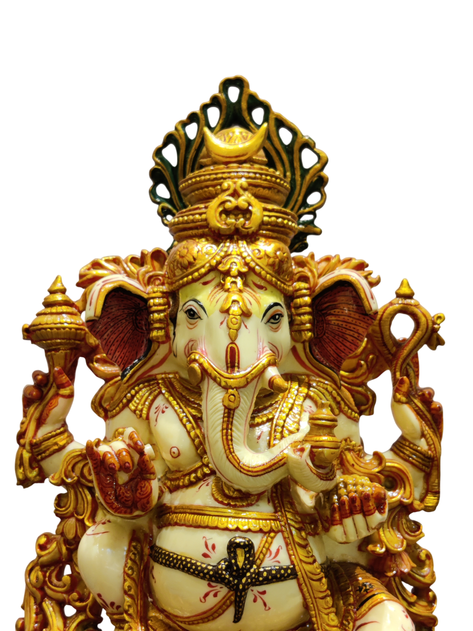 Royal Lord Ganesha Idol – Premium Decorative Murti