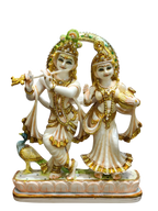 Radha Krishna Divine Marble Idol
