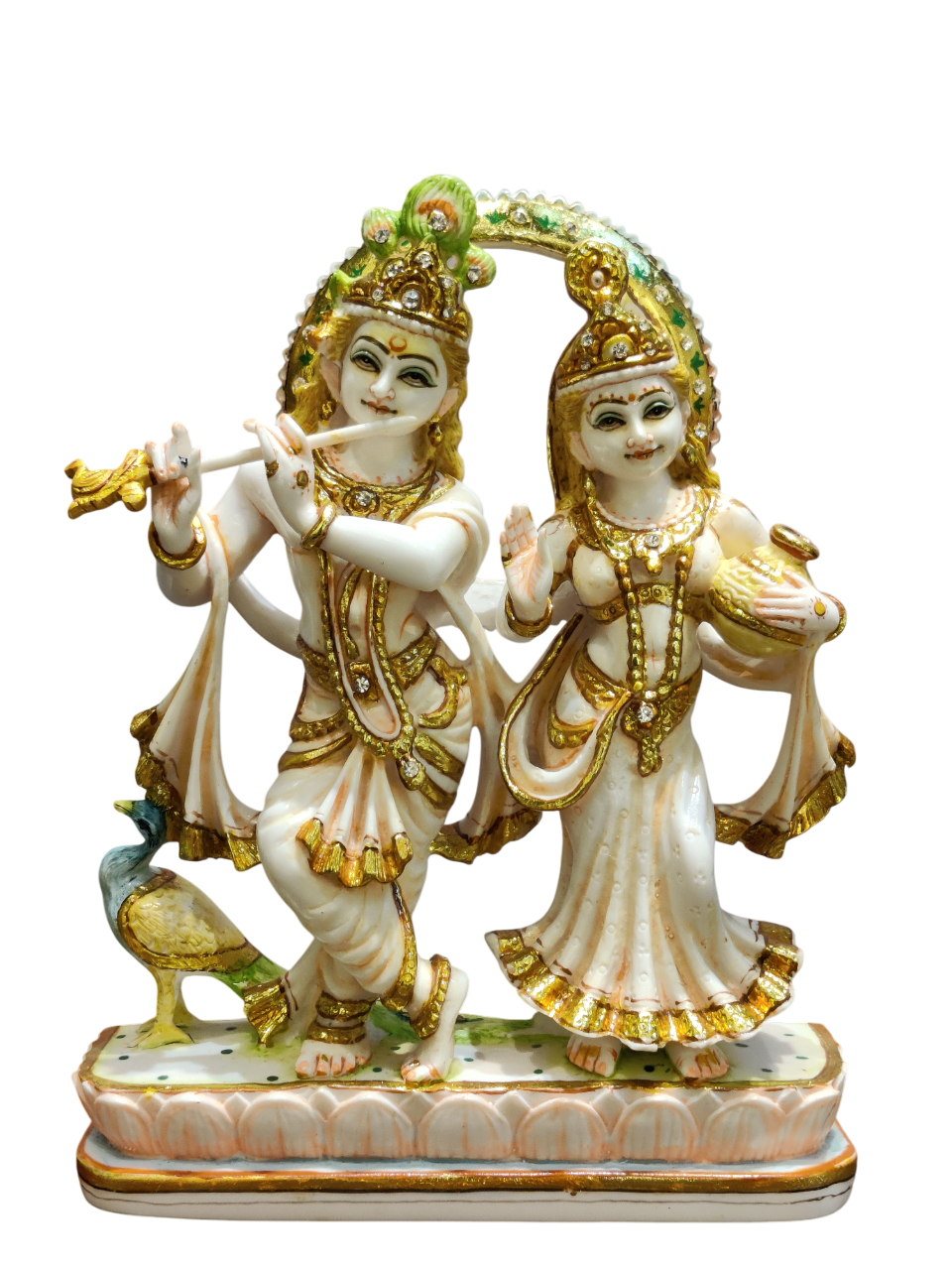Radha Krishna Divine Marble Idol