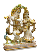 Radha Krishna Divine Marble Idol