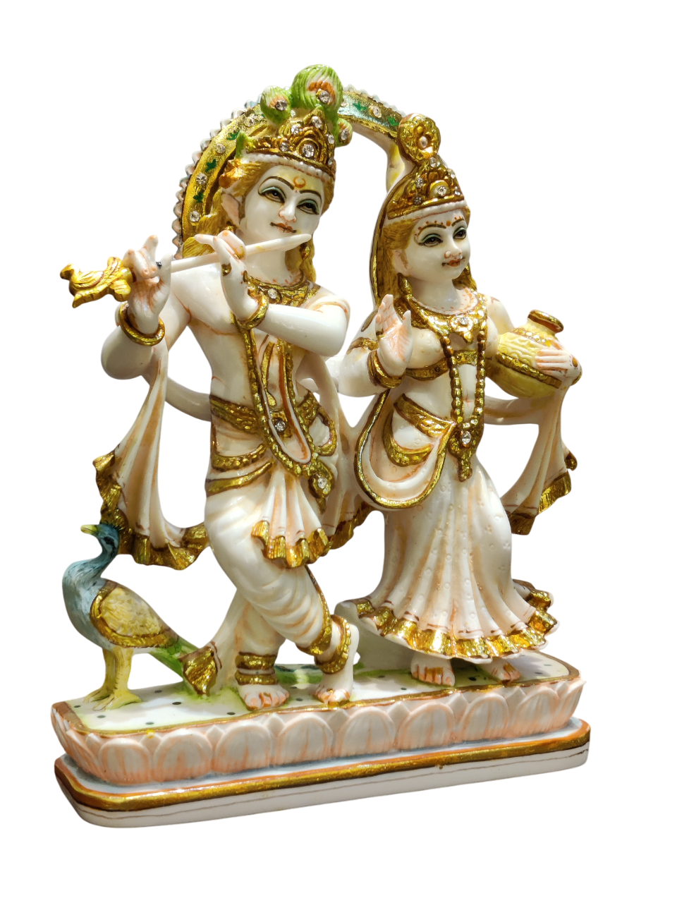 Radha Krishna Divine Marble Idol