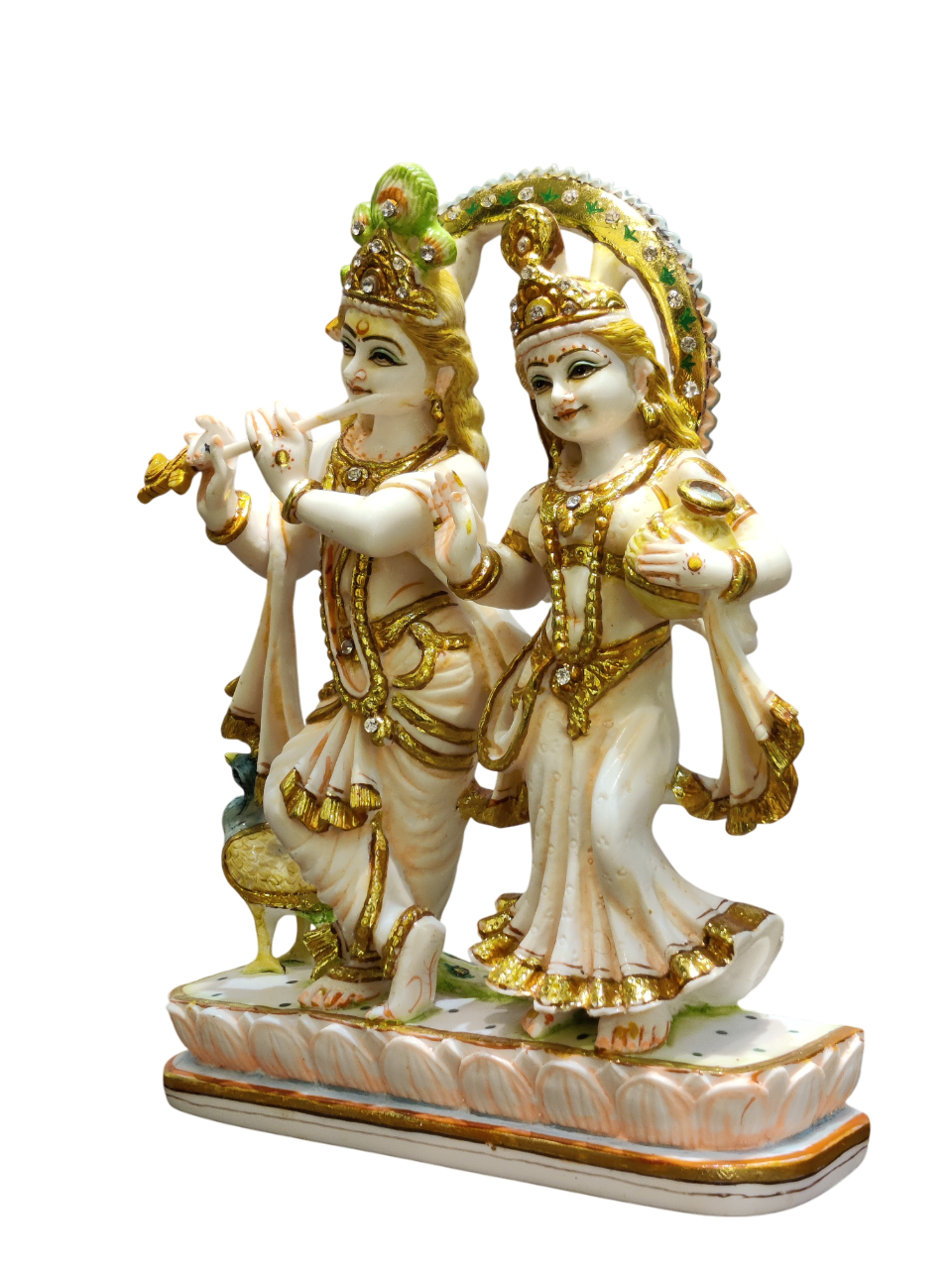 Radha Krishna Divine Marble Idol