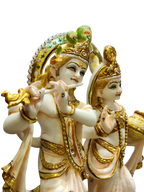 Radha Krishna Divine Marble Idol