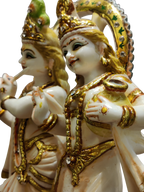 Radha Krishna Divine Marble Idol
