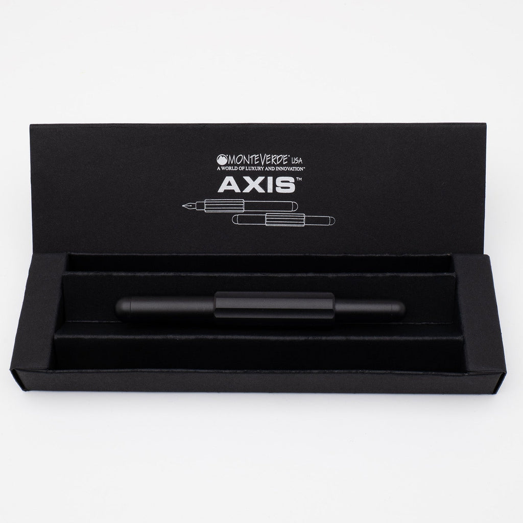 Monteverde Axis Fountain Pen - Matte Black - penpencilink