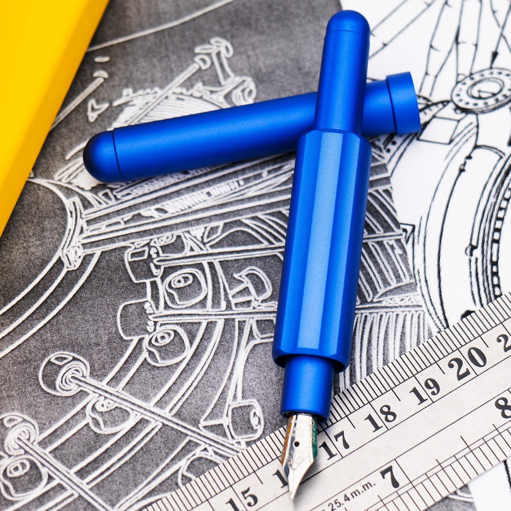 Monteverde Axis Fountain Pen - Matte Blue - penpencilink