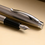 Monteverde Dakota Fountain Pen - Stainless Steel CT - penpencilink