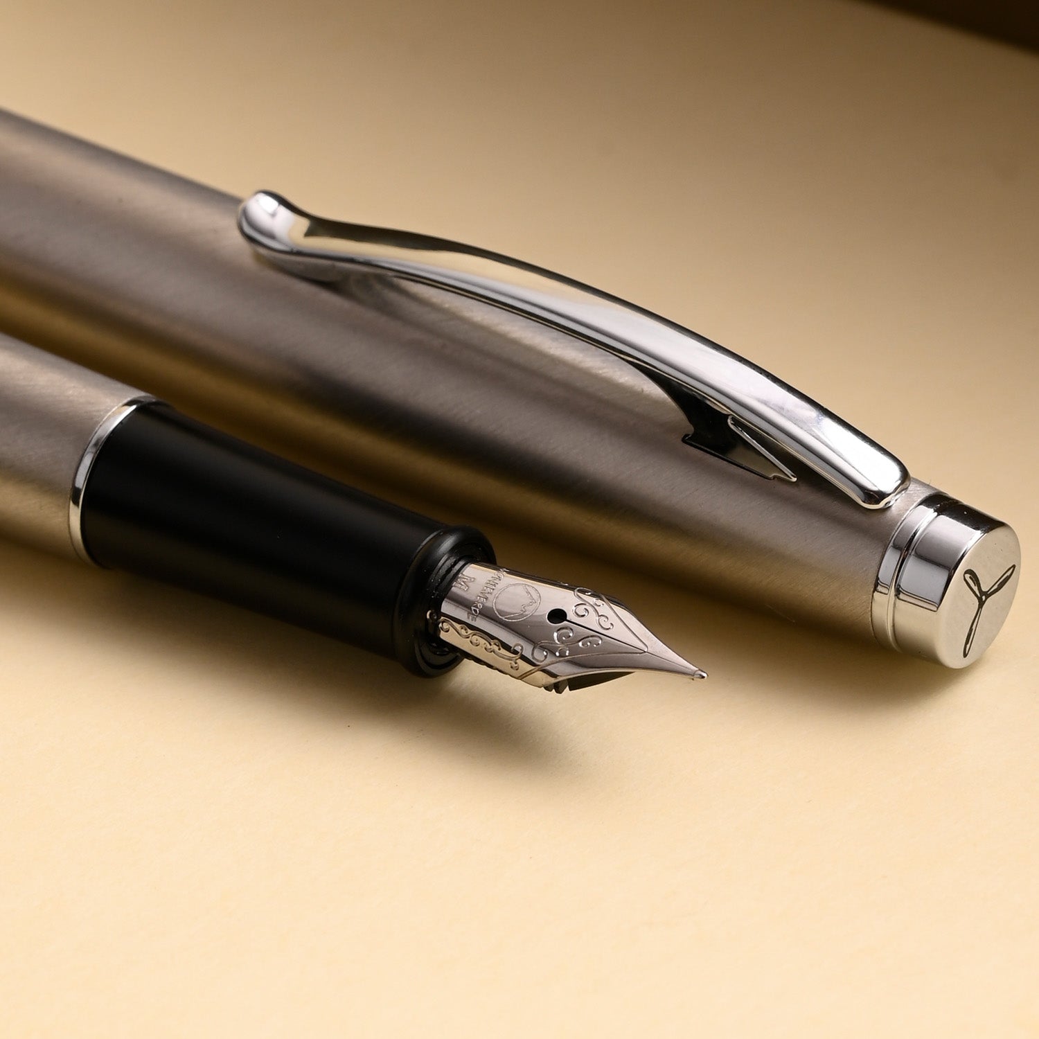 Monteverde Dakota Fountain Pen - Stainless Steel CT - penpencilink