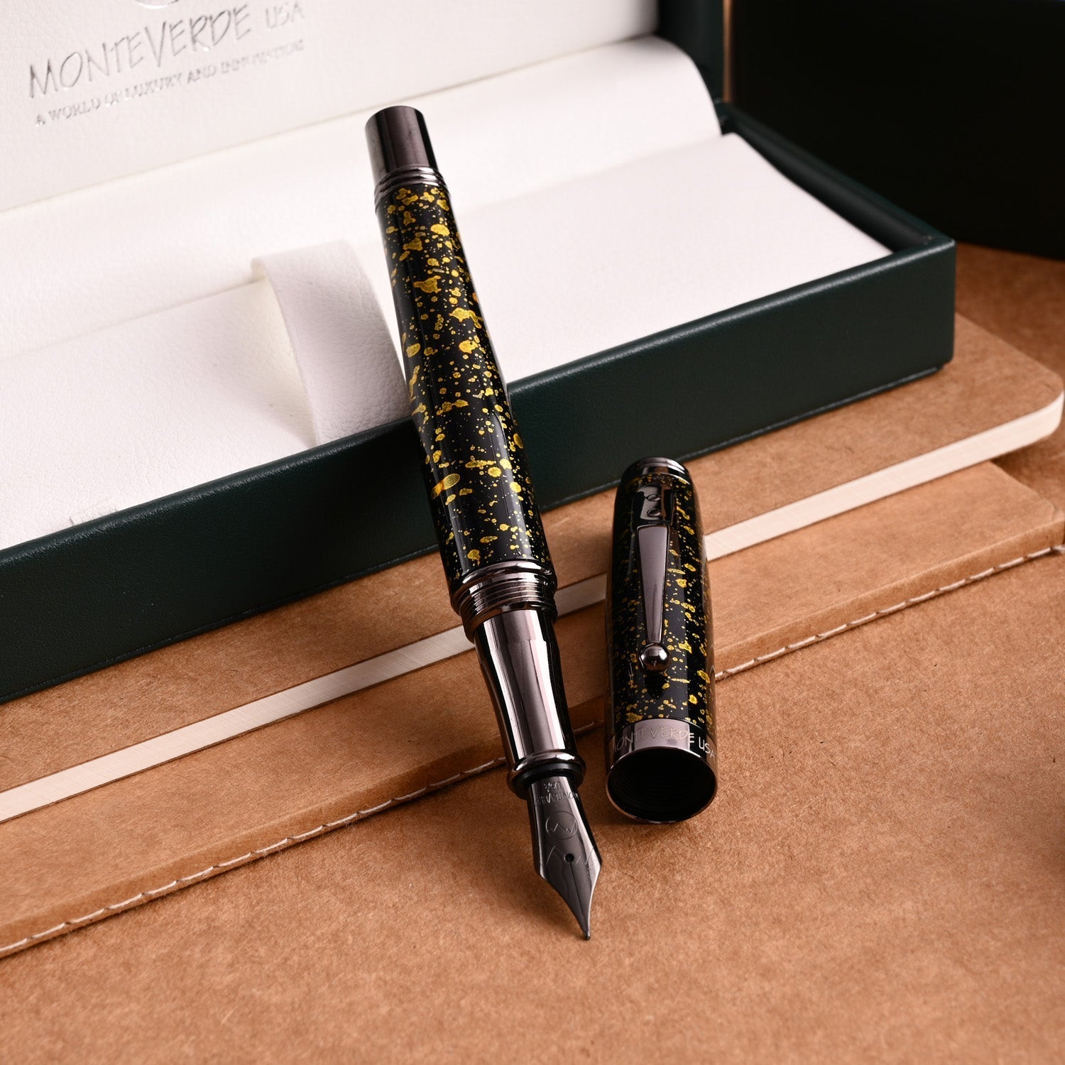 Monteverde Invincia Vega Fountain Pen - Starlight Yellow - penpencilink