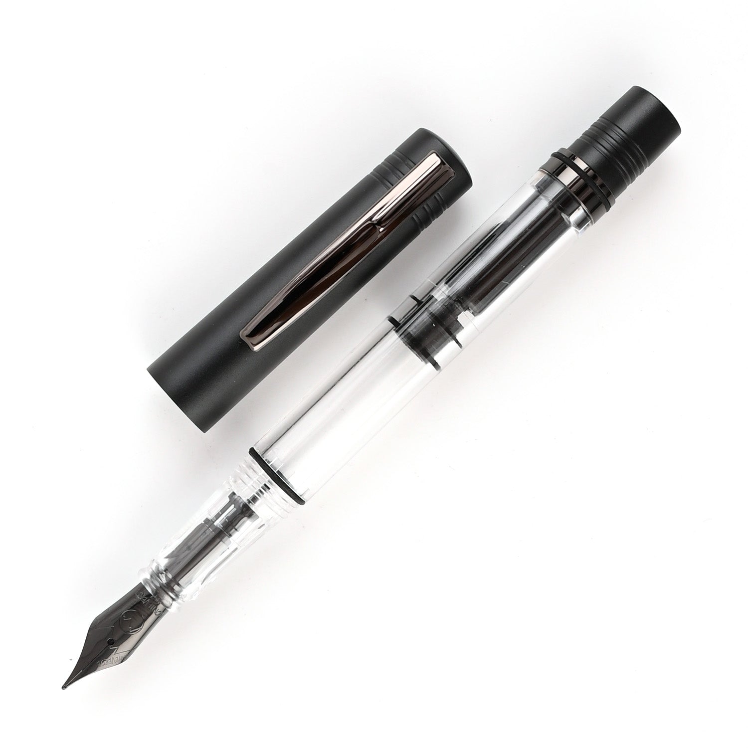 Monteverde MP1 Fountain Pen - Black Noir PVD - penpencilink