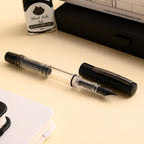 Monteverde MP1 Fountain Pen - Black Noir PVD - penpencilink