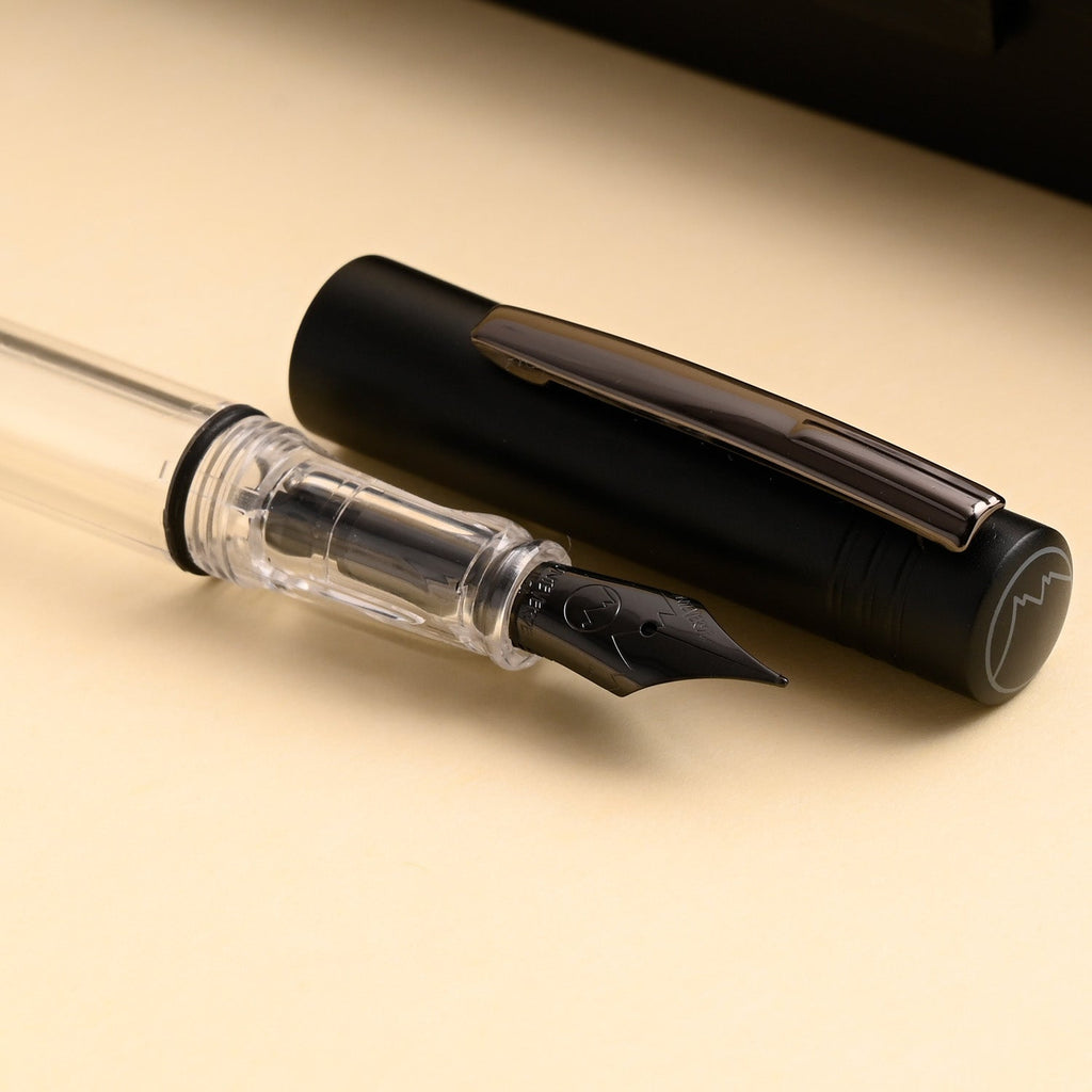 Monteverde MP1 Fountain Pen - Black Noir PVD - penpencilink