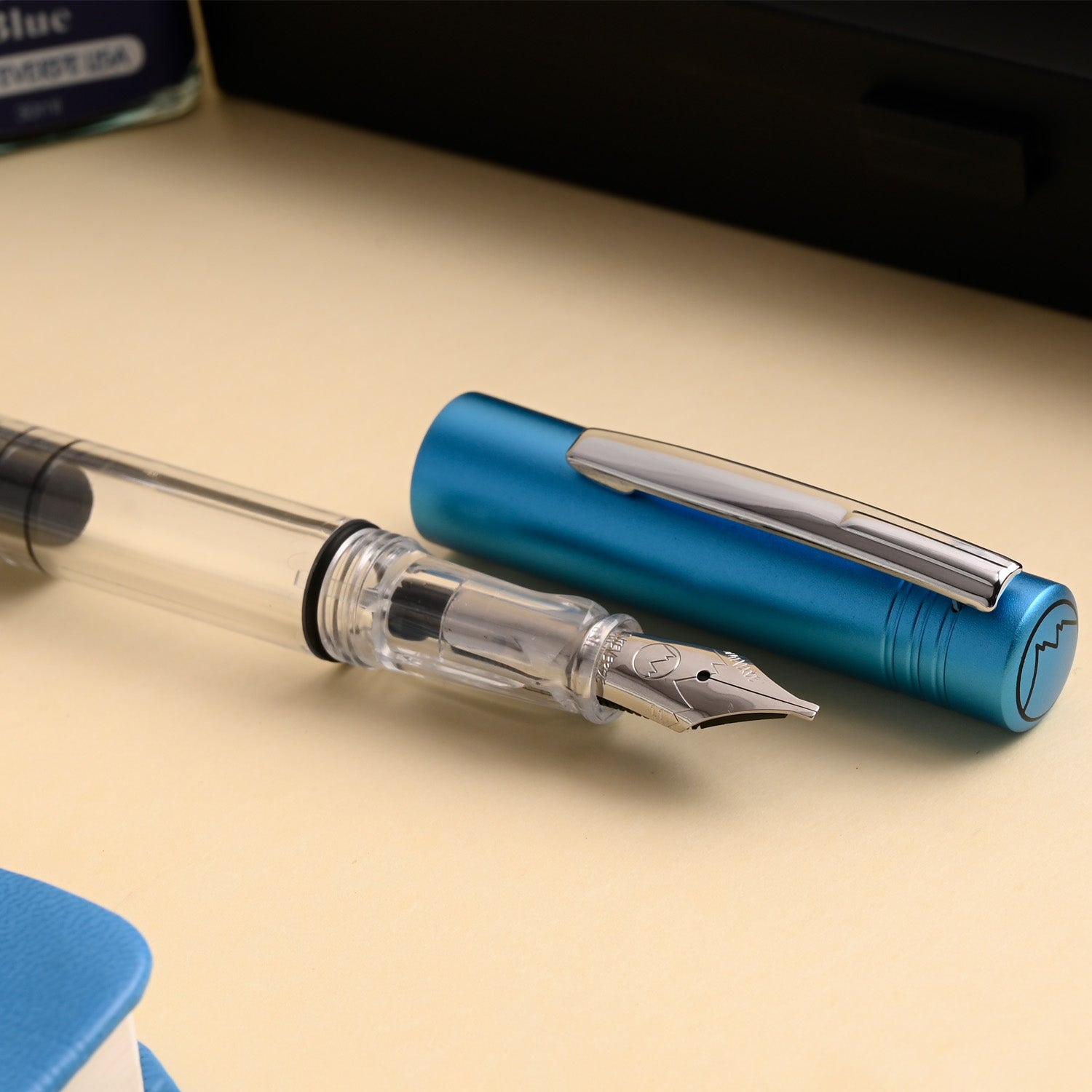 Monteverde MP1 Fountain Pen - Bright Blue CT - penpencilink