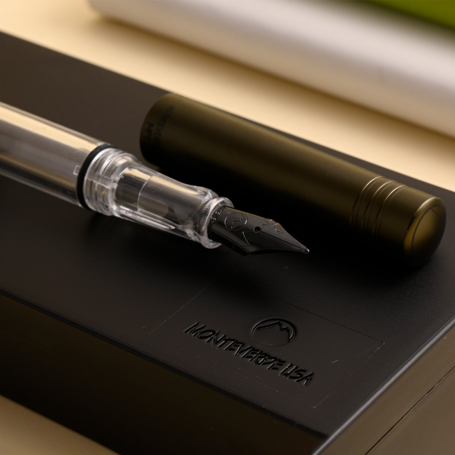 Monteverde MP1 Fountain Pen - Coal Grey PVD - penpencilink