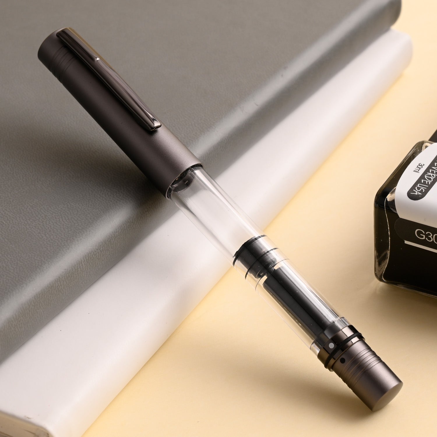 Monteverde MP1 Fountain Pen - Coal Grey PVD - penpencilink