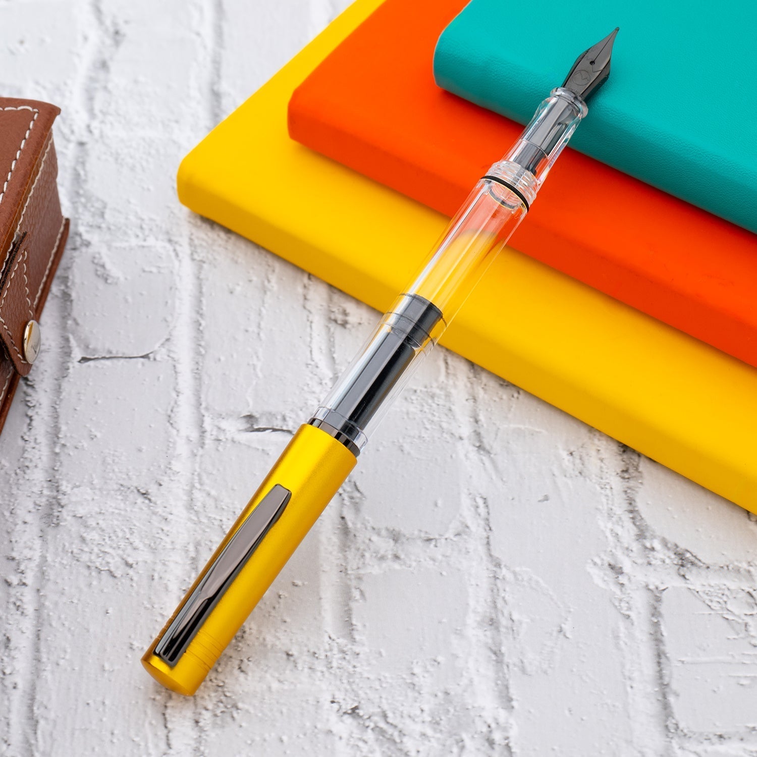 Monteverde MP1 Fountain Pen - Honey Yellow PVD - penpencilink