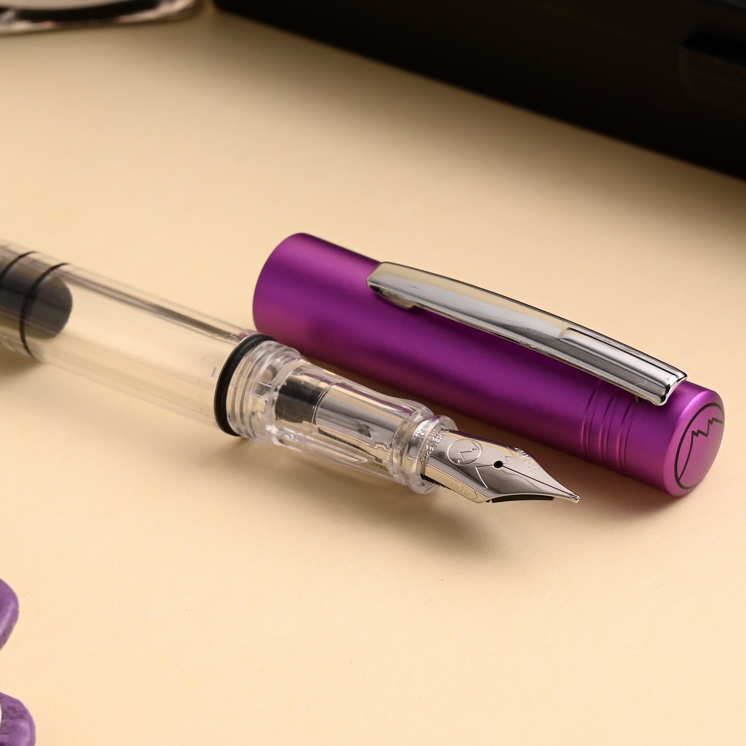 Monteverde MP1 Fountain Pen - Purple Frost CT - penpencilink