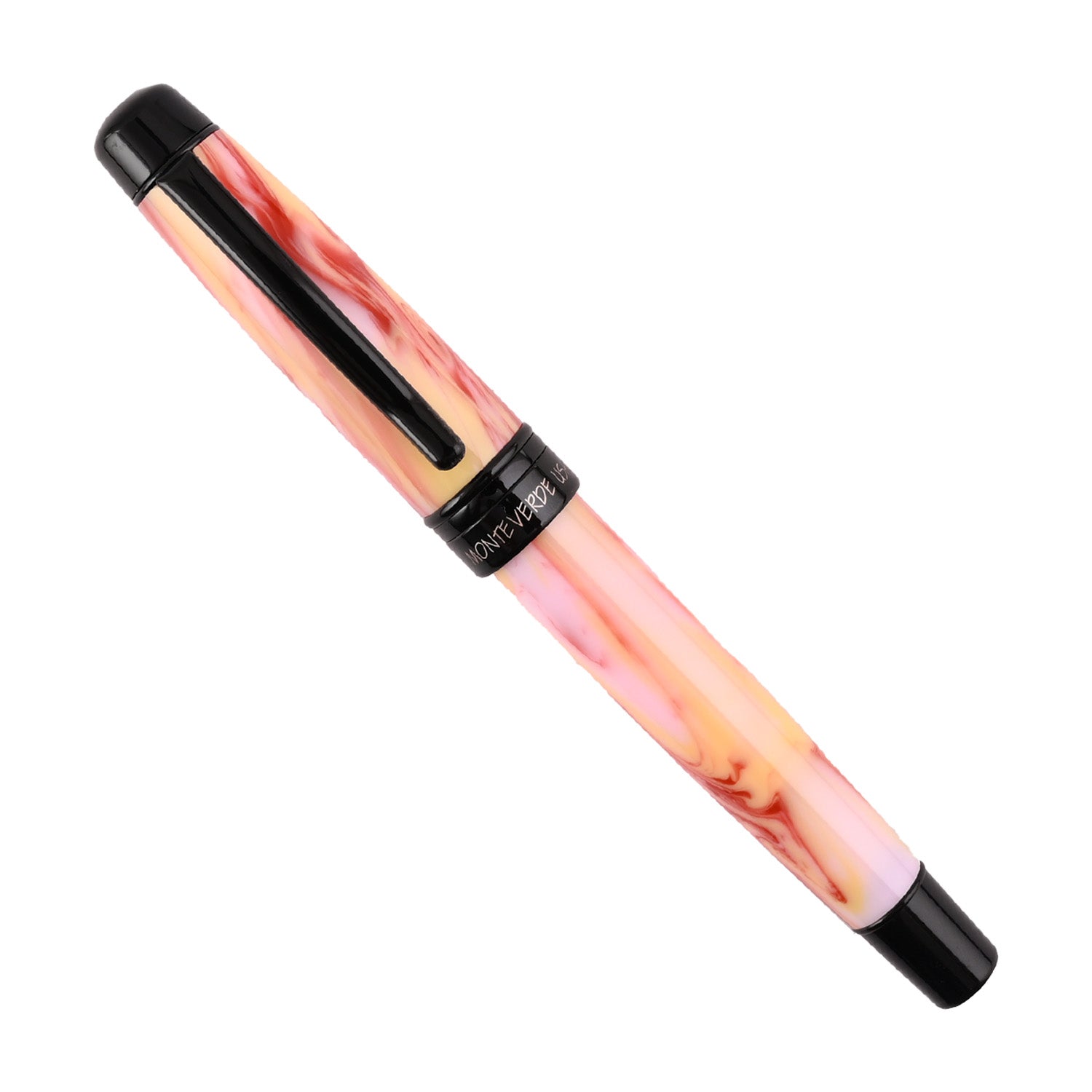 Monteverde Prima Fountain Pen - Red Swirl BT - penpencilink