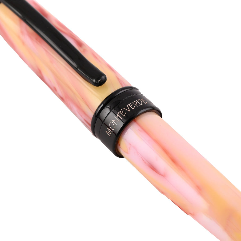 Monteverde Prima Fountain Pen - Red Swirl BT - penpencilink