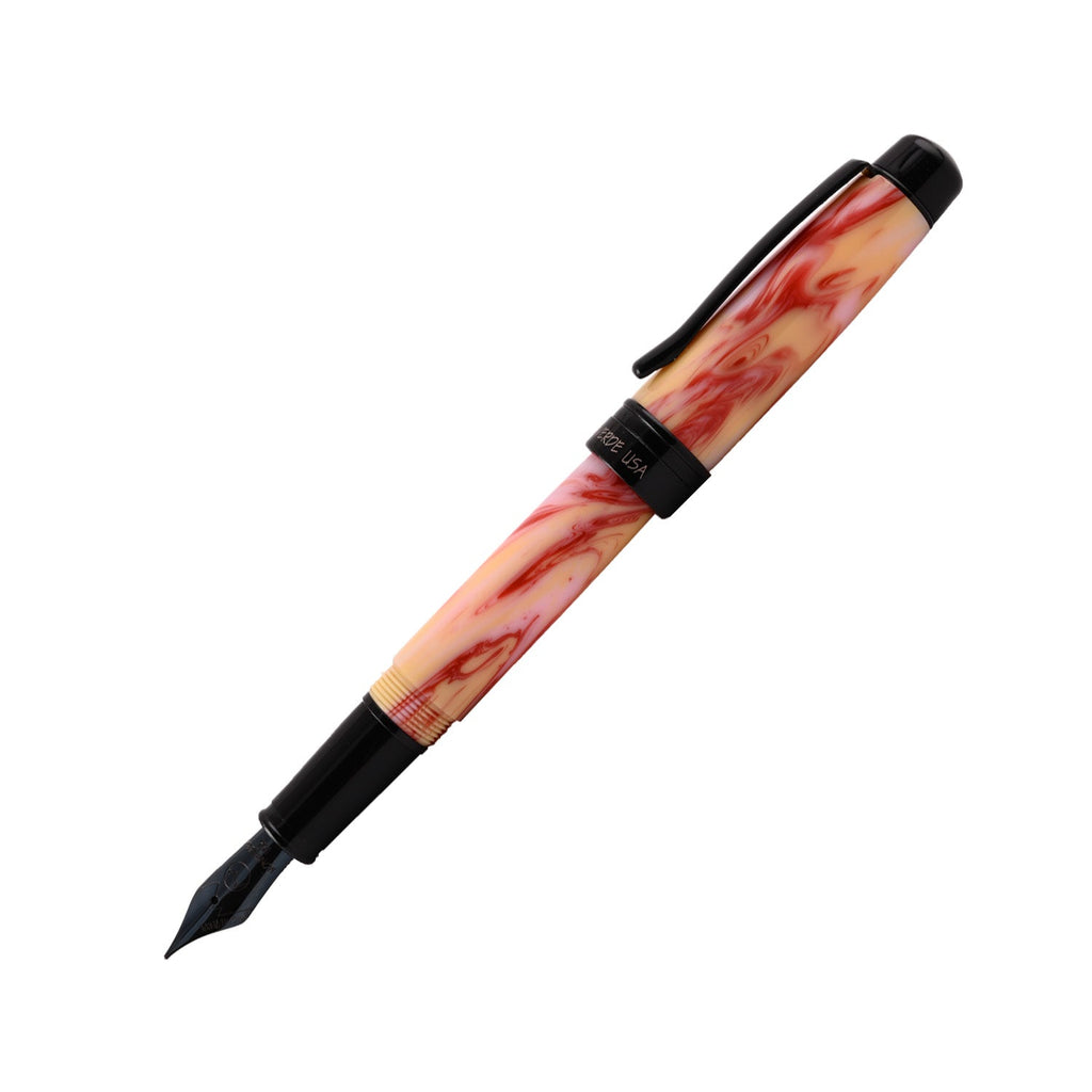 Monteverde Prima Fountain Pen - Red Swirl BT - penpencilink