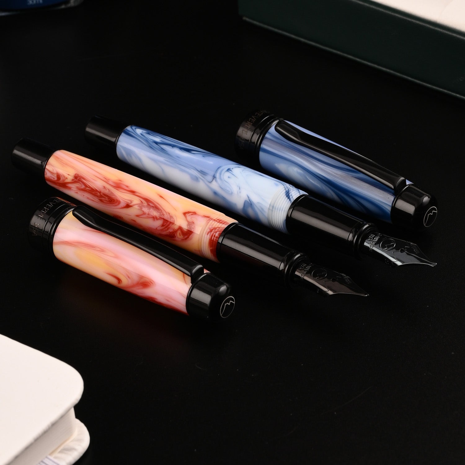 Monteverde Prima Fountain Pen - Red Swirl BT - penpencilink