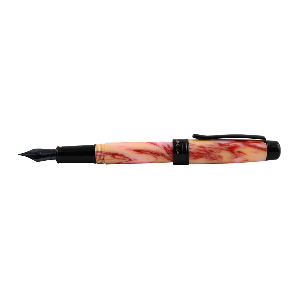 Monteverde Prima Fountain Pen - Red Swirl BT - penpencilink