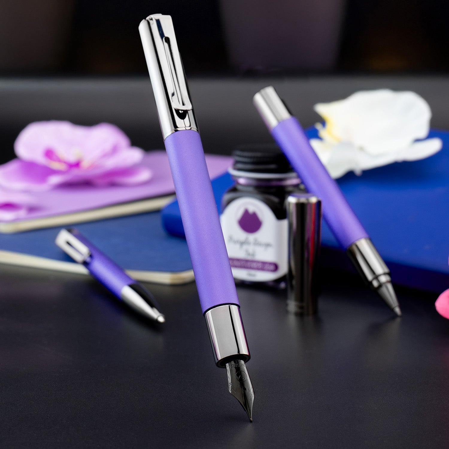 Monteverde Ritma Fountain Pen - Midnight Orchid RT (Special Edition) - penpencilink