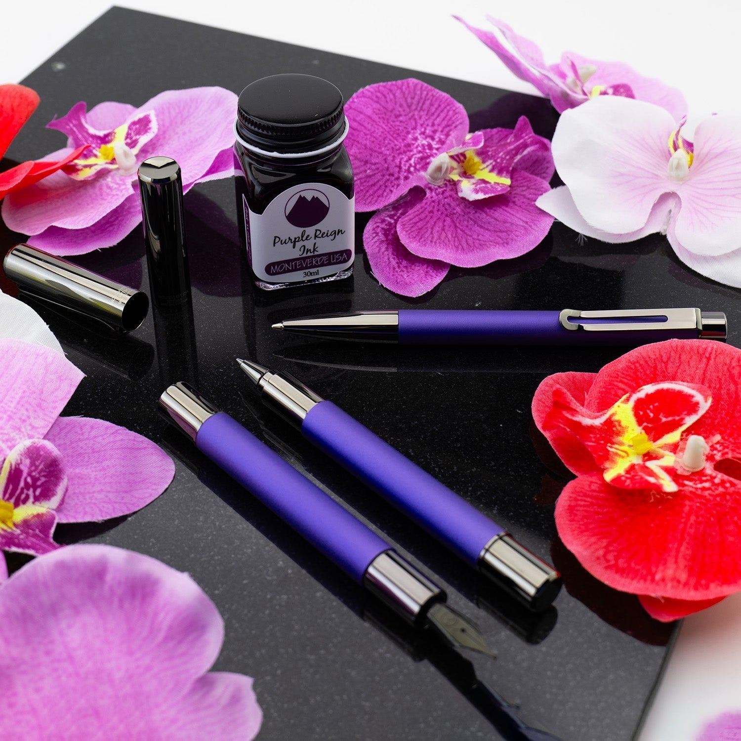 Monteverde Ritma Fountain Pen - Midnight Orchid RT (Special Edition) - penpencilink