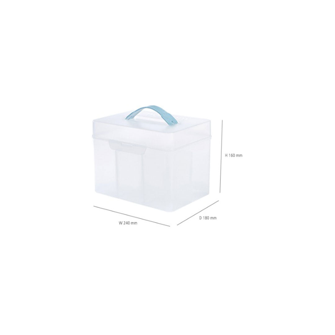 Litem | Multi Utility Storage Box With Lid | Orgnaizer | Grey | My Cube | For Office & Home