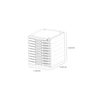 Sysmax | Lockable File Cabinet | 10 Drawers | Blue |New Max | For Office School  & Hospital