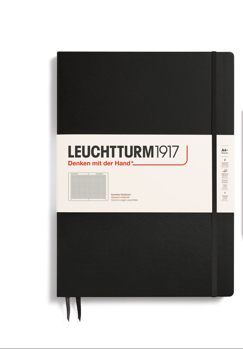 LEUCHTTURM1917 SQUARED NOTEBOOK-M SLIM A4-BLACK