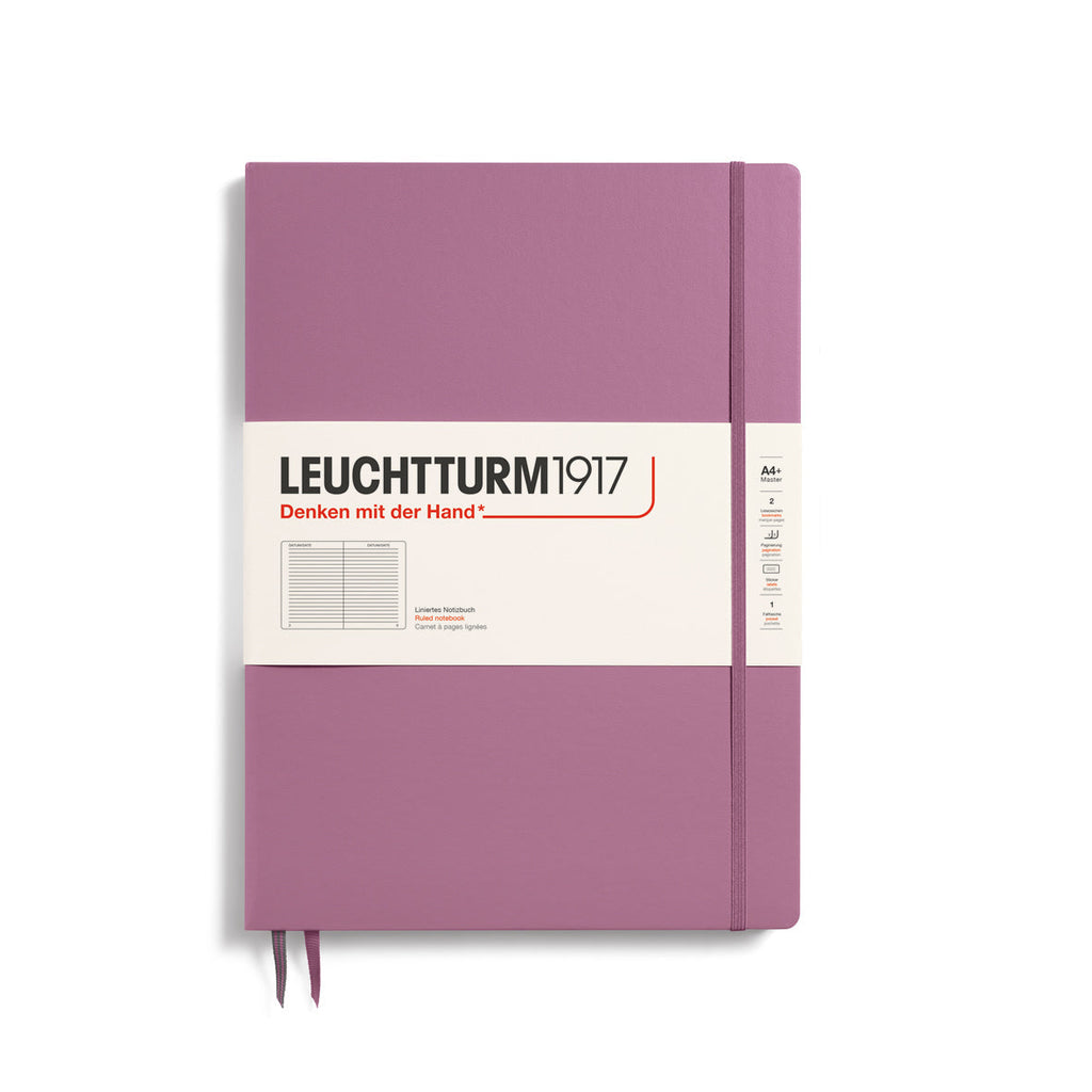 LEUCHTTURM1917 RULED MASTER SLIM A4+ NOTEBOOK-(123 Pages) - DUSTY ROSE