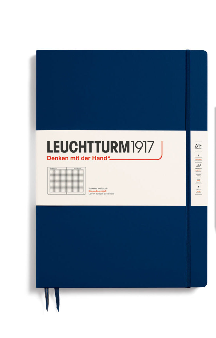LEUCHTTURM1917 SQUARED NOTEBOOK-M SLIM A4-NAVY