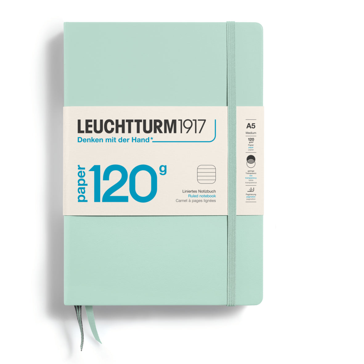 LEUCHTTURM1917 RULED NOTEBOOK EDITION 120 A5(203 Pages)-MINT GREEN