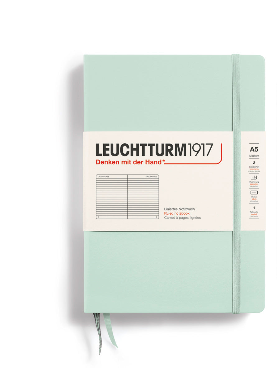LEUCHTTURM RULED NOTEBOOK A5 (251) - MINT GREEN