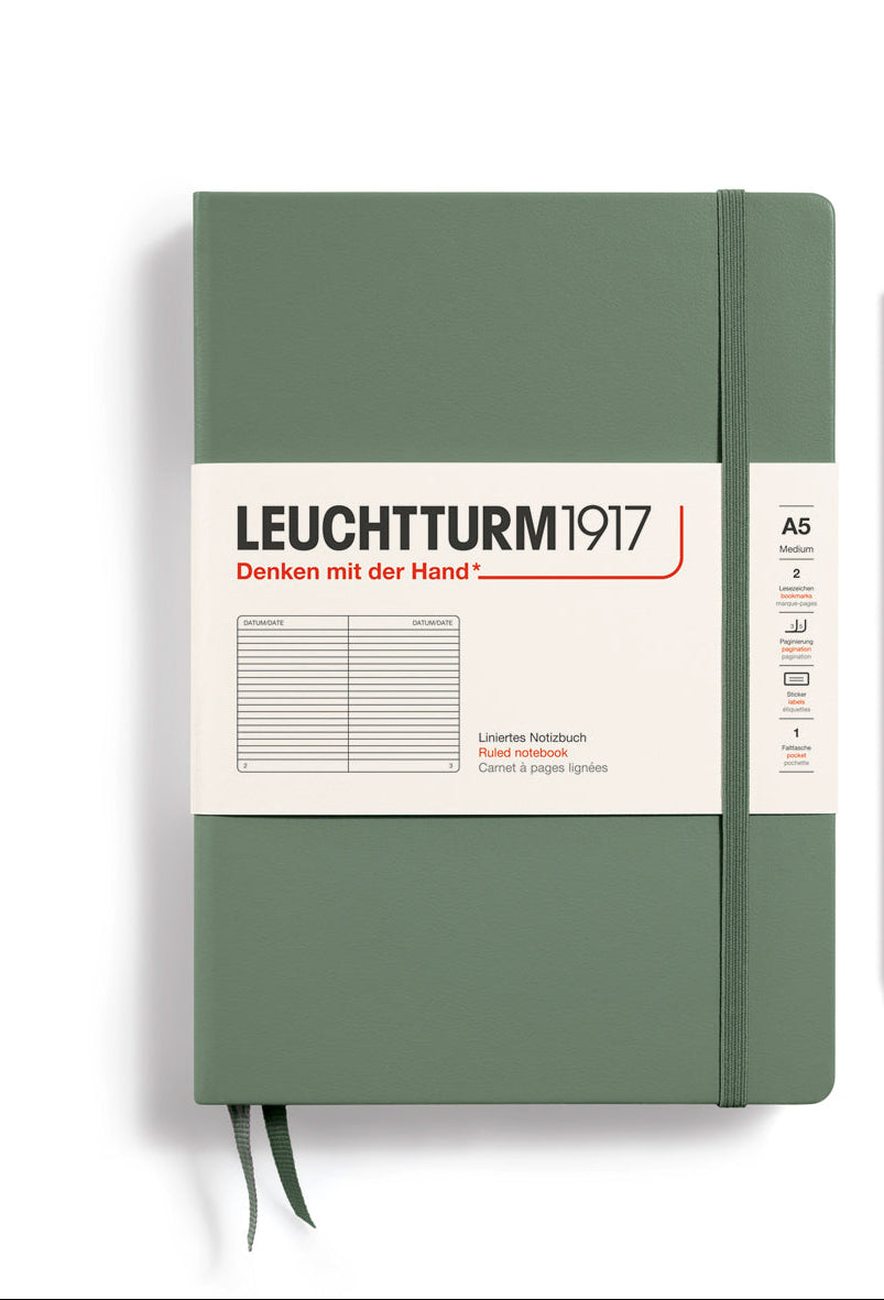 LEUCHTTURM RULED NOTEBOOK A5 (251) - OLIVE