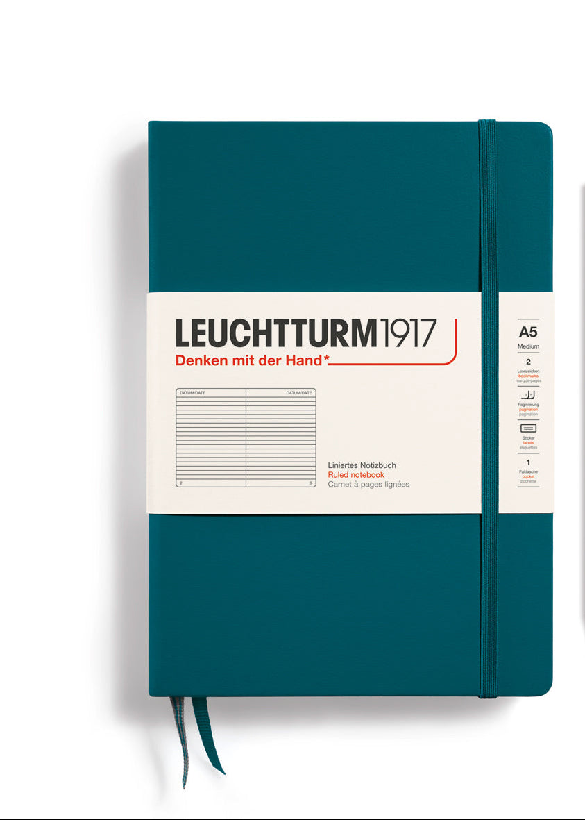 LEUCHTTURM RULED NOTEBOOK A5 (251) - PACIFIC GREEN