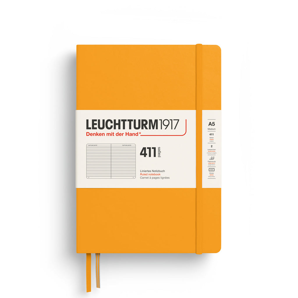 LEUCHTTURM1917 RULED NOTEBOOK  A5 (411 Pages)-RISING SUN