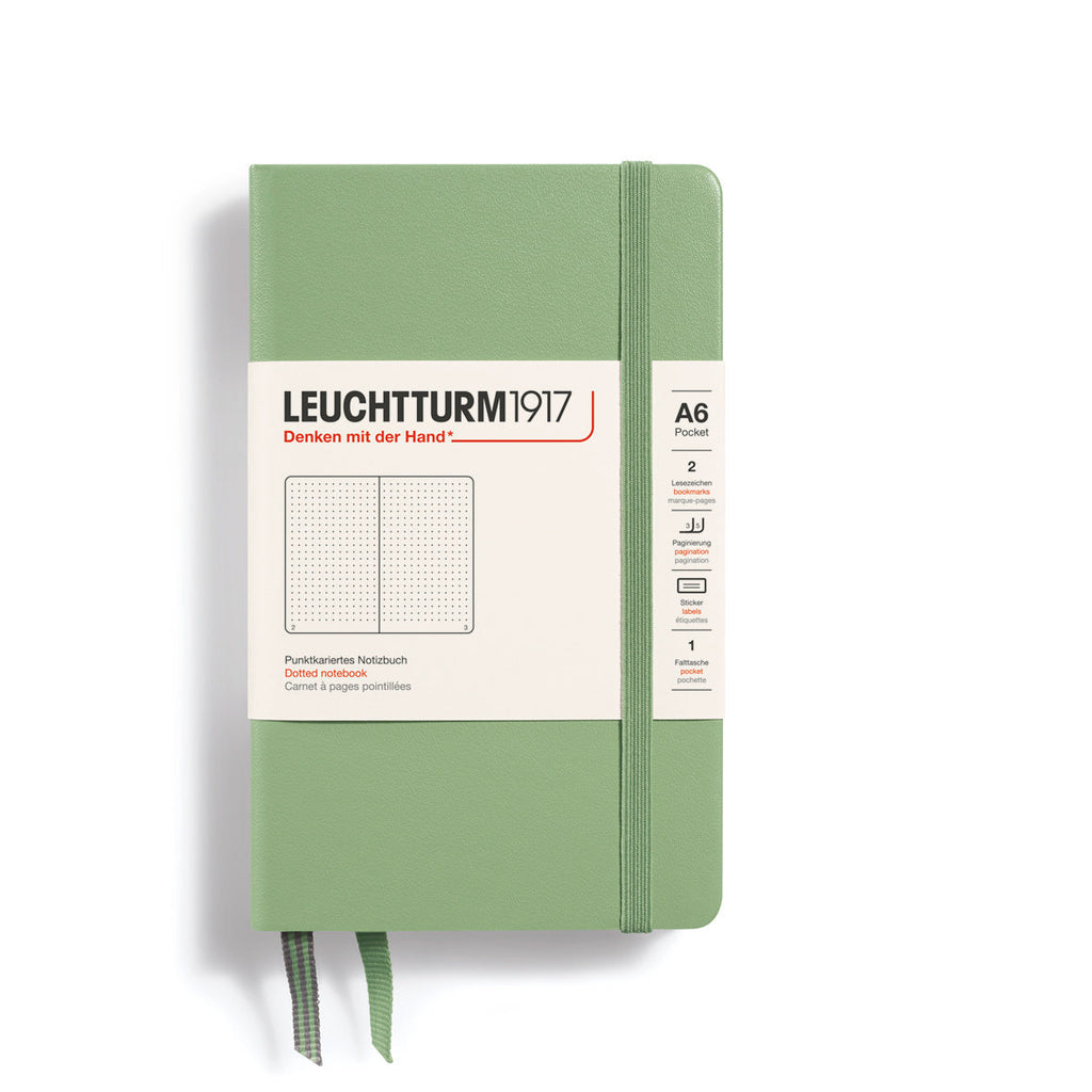 LEUCHTTURM1917 DOTTED NOTEBOOK A6 (187 Pages)-SAGE