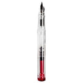 Penlux | Junior | Fountain Pen | Clear Body | Red