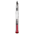 Penlux | Junior | Fountain Pen | Clear Body | Red