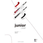 Penlux | Junior | Fountain Pen | Clear Body | Red