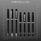 Penlux | Masterpiece Grande | Fountain Pen | Black Body | Piston Filling