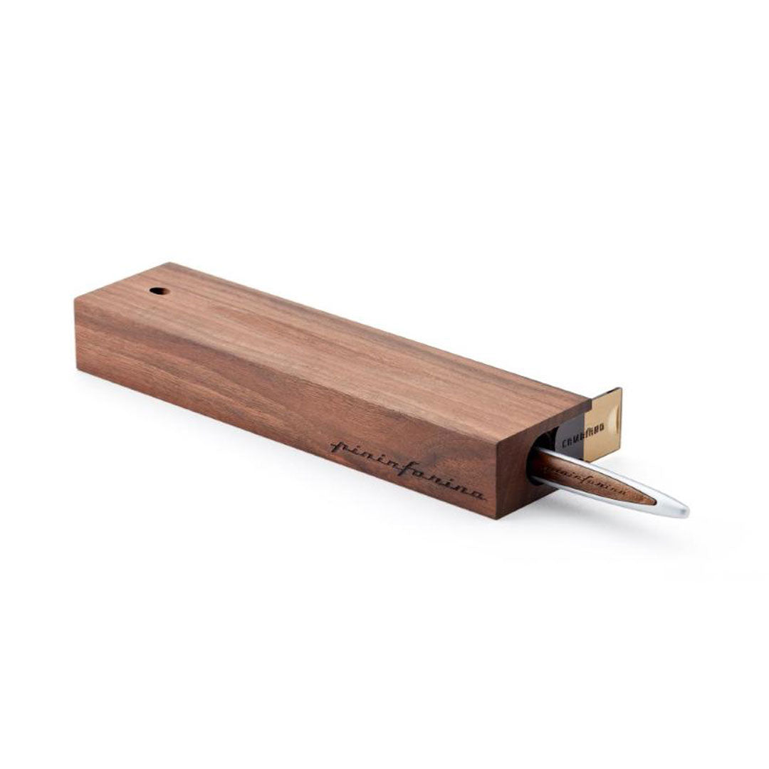 Pininfarina | Cambiano | Aluminium | Classic  Ethergraf metal alloy tip | Solid Wood Desk Stand