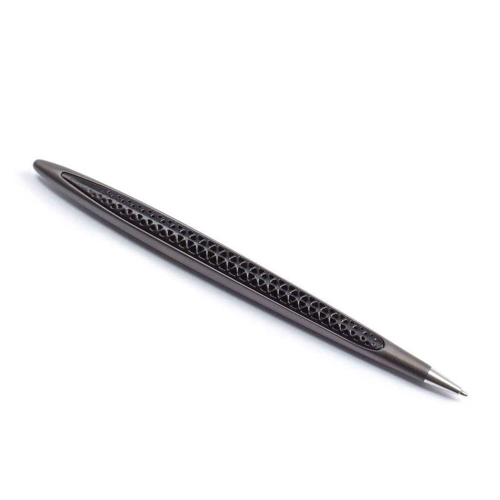 Pininfarina | Cambiano Transitions | Titanium | Ballpoint Pen | Inclined Desk Stand