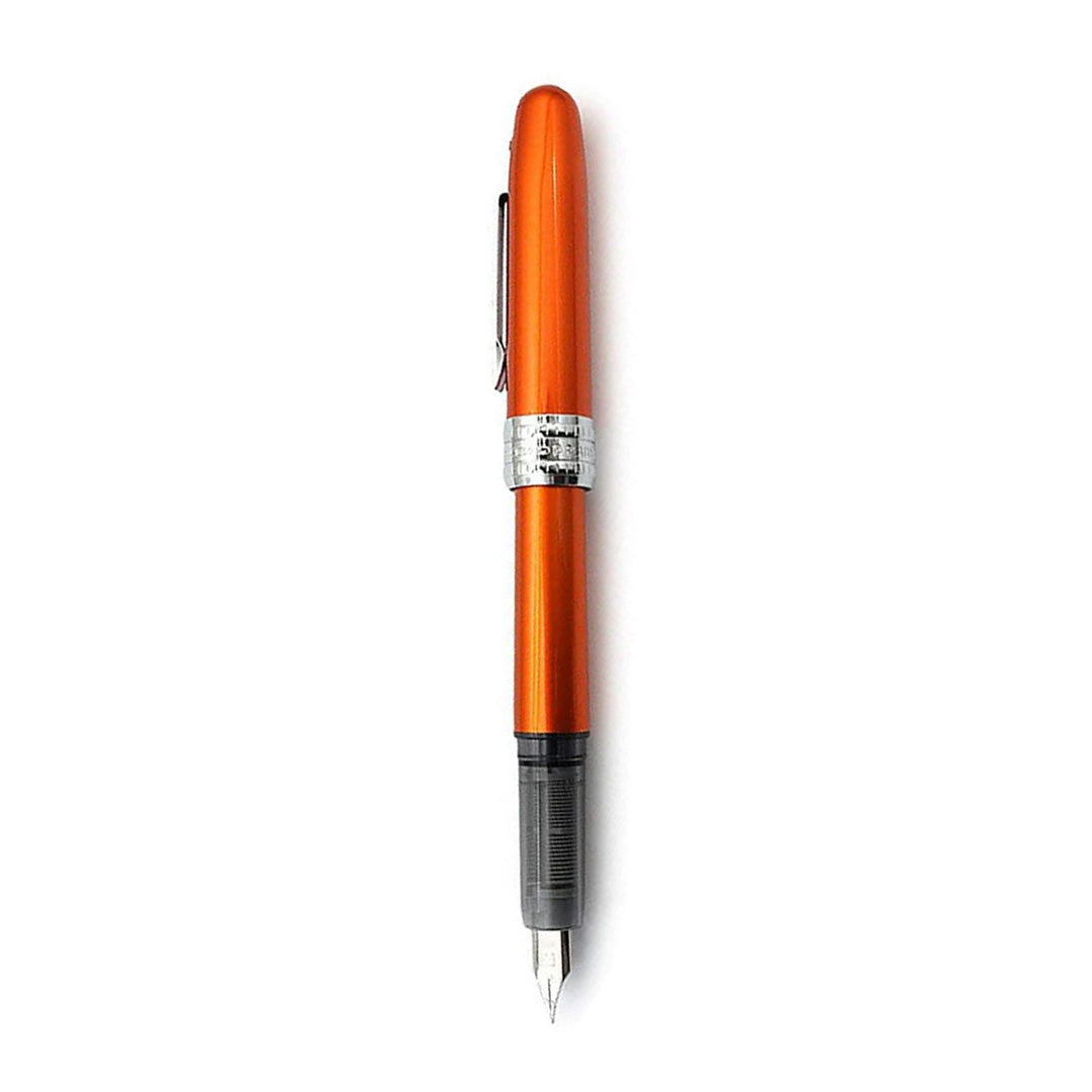 Platinum | Fountain Pen | Plaisir | Stainless Steel | Nova Orange Barrel | Shiny Surface