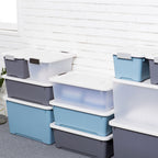 Litem | Multi Utility Storage  Box |Organizer  | 17 litres | Orange | Living Box | For Office Home & Kitchen