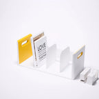 Litem | Book Rack | 4 Compartments | Organizer| Yellow |Roomax